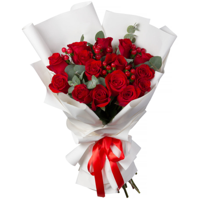 Букет «История любви» – 15 красных роз для вашей прекрасной истории Усолье-Сибирское Иркутская область