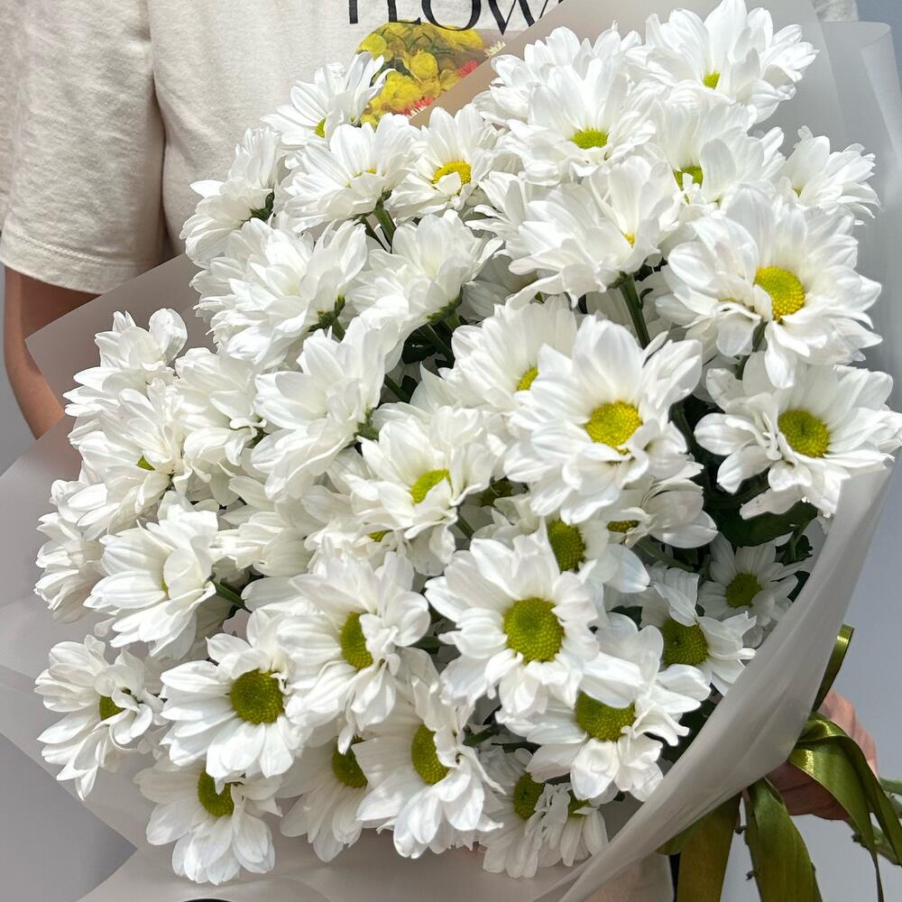 Букет «Летнее настроение» – свежесть белых хризантем Усолье-Сибирское Иркутская область