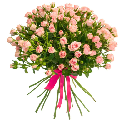 Букет «Нежные объятия» – романтика розовых кустовых роз Усолье-Сибирское Иркутская область