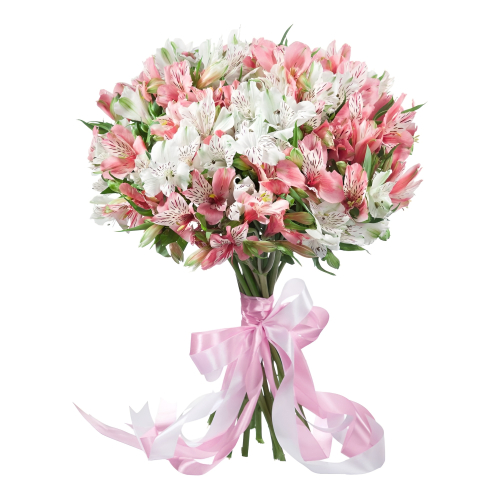 «Воздушная нежность»  букет из розовых альстромерий Усолье-Сибирское Иркутская область