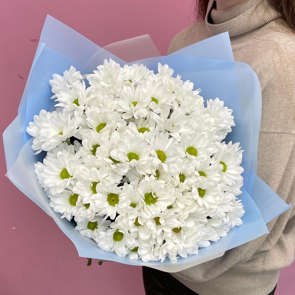 Букет «Ромашковое поле» – свежесть белых хризантем Усолье-Сибирское Иркутская область