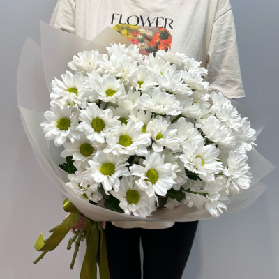 Букет «Летнее настроение» – свежесть белых хризантем Усолье-Сибирское Иркутская область