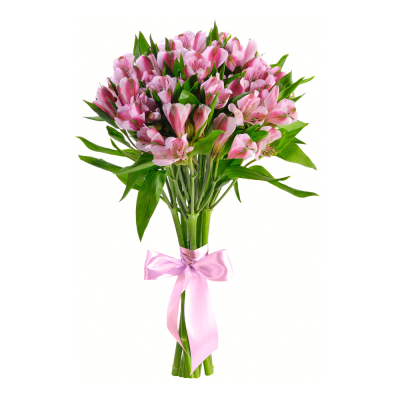 Букет «Хорошее настроение» из розовых альстромерий – солнечный подарок Усолье-Сибирское Иркутская область