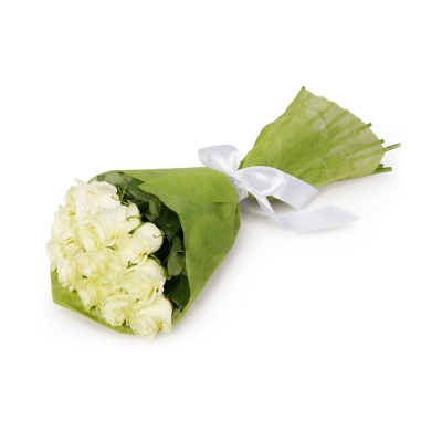 Букет из белых роз в фетре Усолье-Сибирское Иркутская область