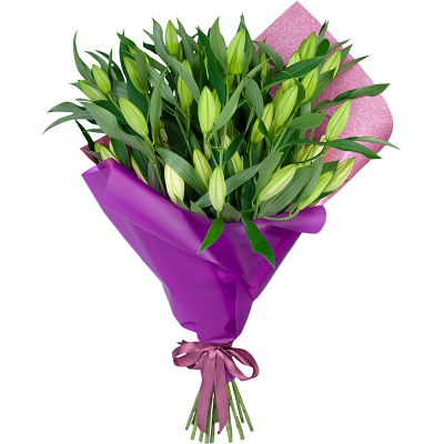 Изысканный букет из 15 свежих лилий – королевский подарок Усолье-Сибирское Иркутская область