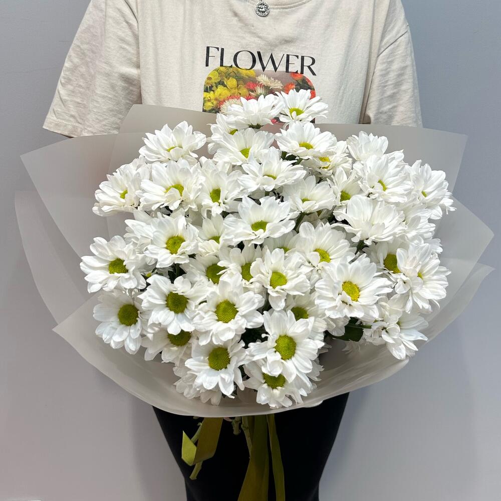Букет «Летнее настроение» – свежесть белых хризантем Усолье-Сибирское Иркутская область