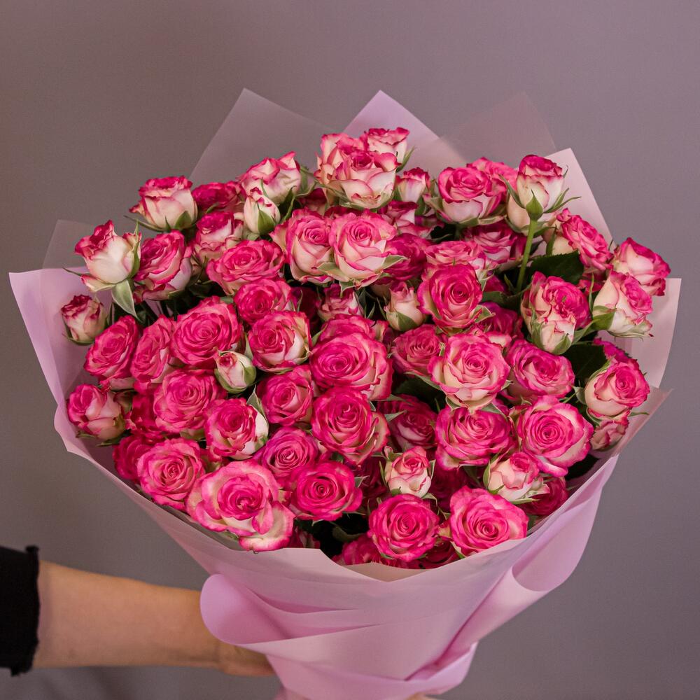 Букет «Розовый бум» – пышные кустовые розы в нежно-розовых тонах Усолье-Сибирское Иркутская область